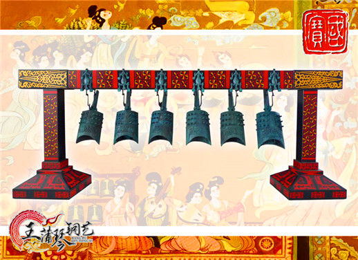 6件套仿古編鐘，小型特色樂器，民樂混音配套