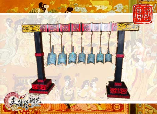 7件編鐘，觀賞裝飾編鐘，可發(fā)音編鐘