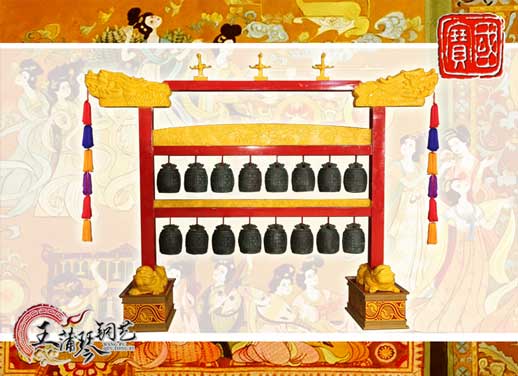 孔廟編鐘，清康熙銅鎏金八卦編鐘